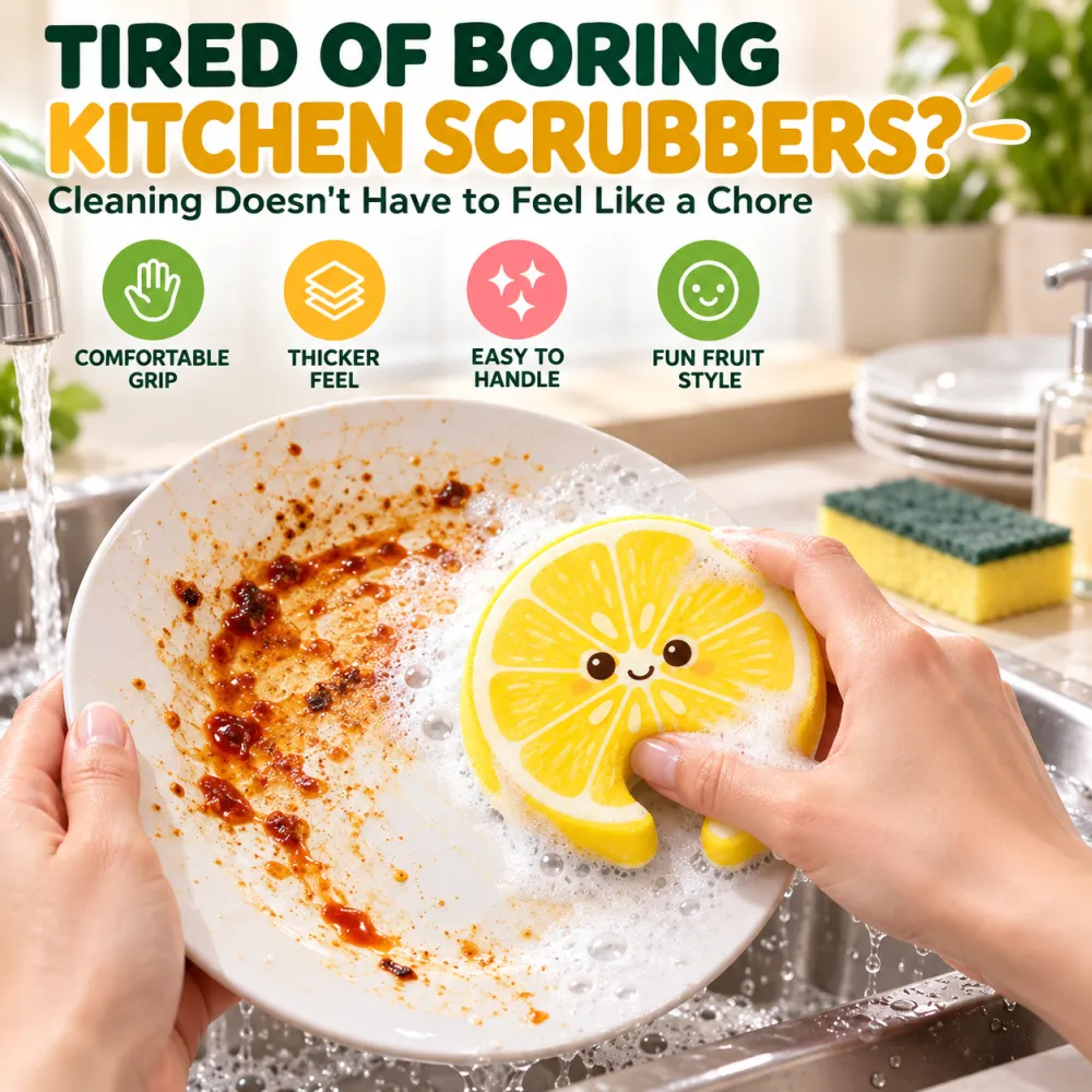 Fruit Sponge Scrubber Dishwashing Sponge