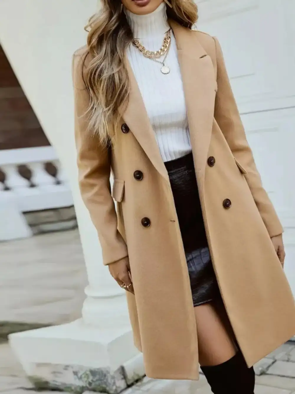 Double-breasted Longline Coat