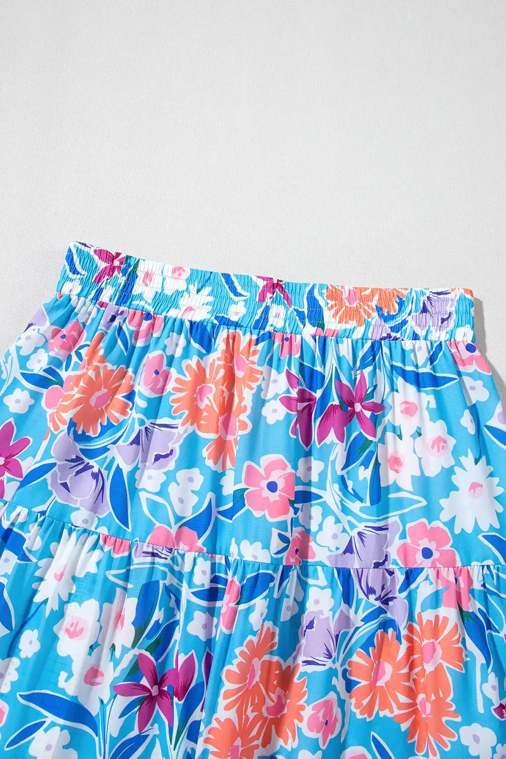 Everyday Floral Side Slit Skirt