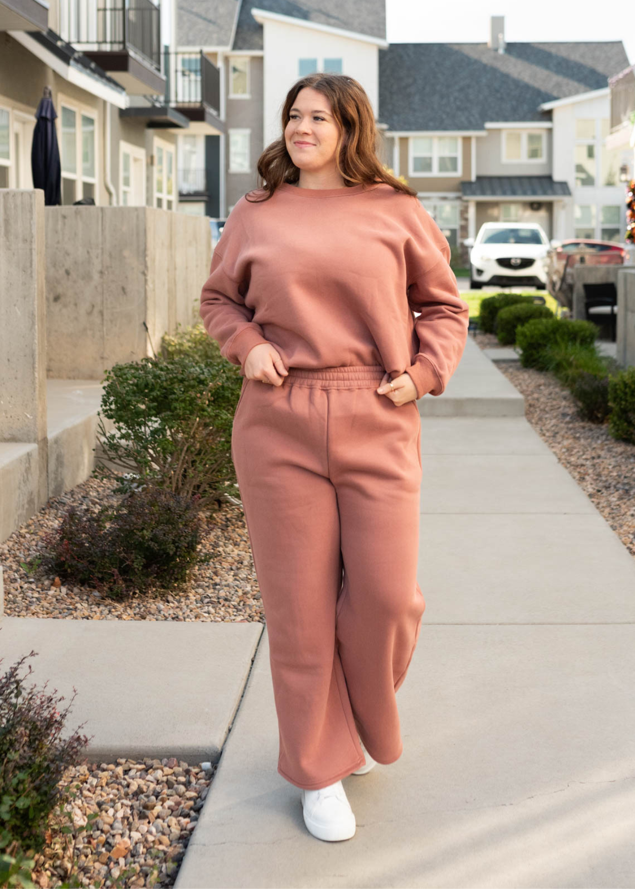 Heather Dusty Rose Happy Sweater