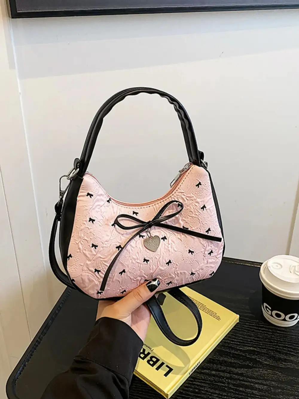 Bow Accent Shoulder Bag