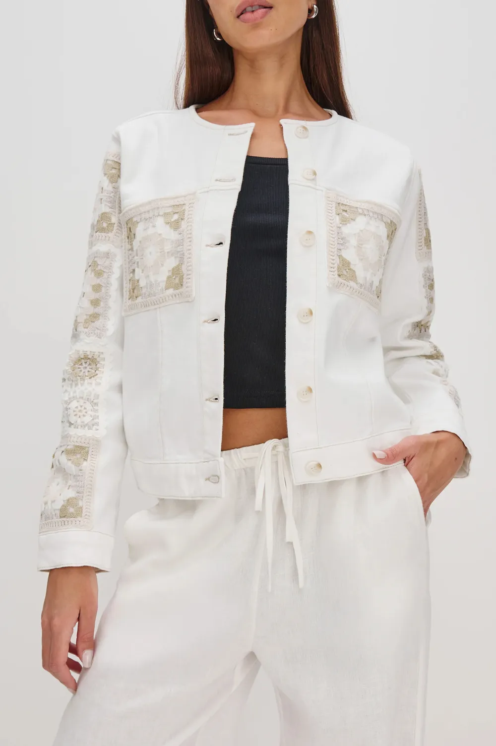 Pure Cotton Denim Raglan Short Jacket