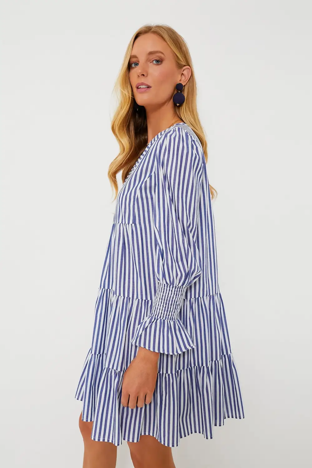 Blue and White Stripe Cotton Poplin Kenzo Dress