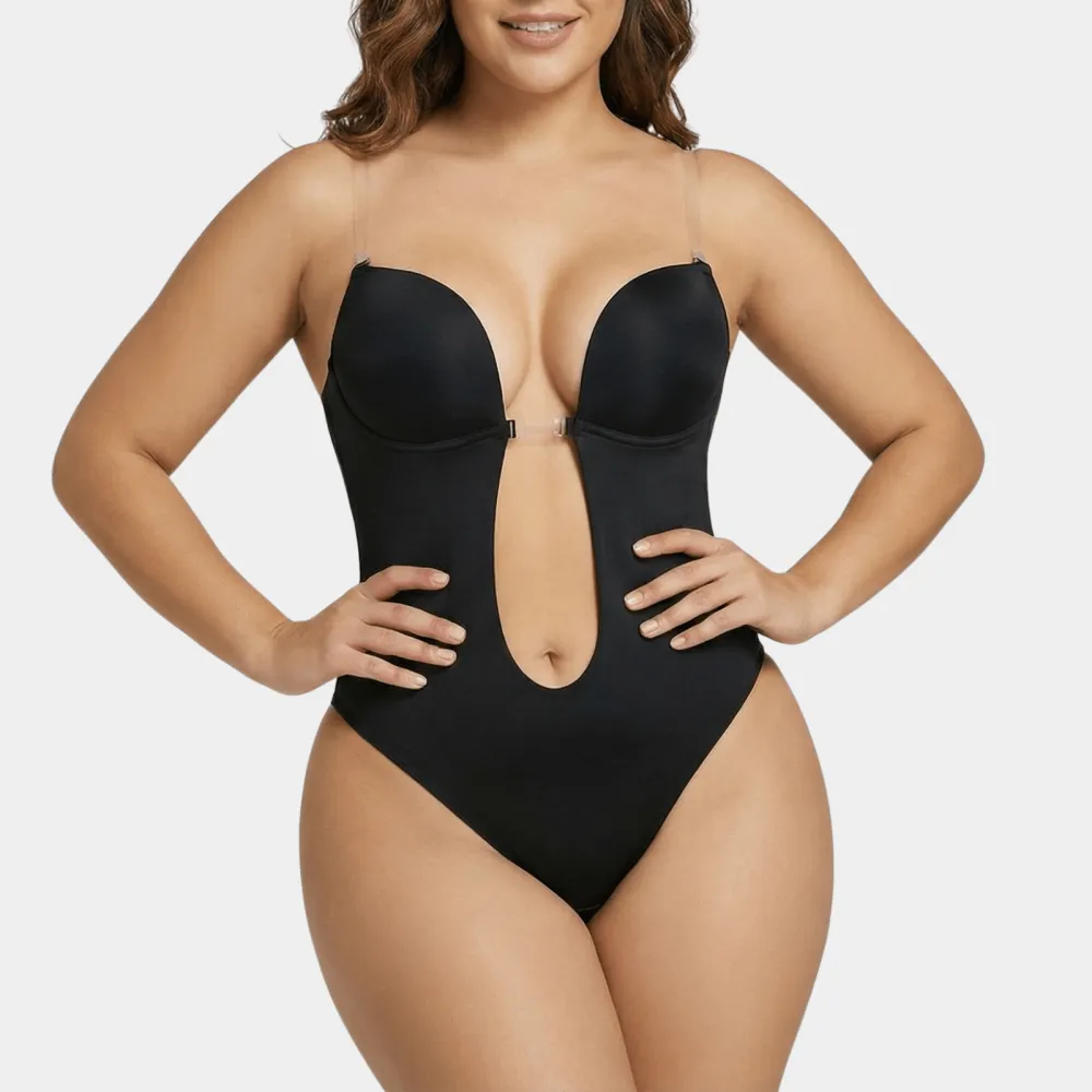 Backless U Plunge Clear Strap