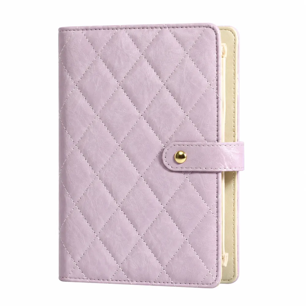 Luxury Quilted Durable Storage Organizer Booklet — Cream Waterproof Accessory Holder with Clear Pockets, Multi-Layer Compartments, Card & Ticket Slots, 5-Day Travel Ready, Bedroom Vanity Upgrade Gift
