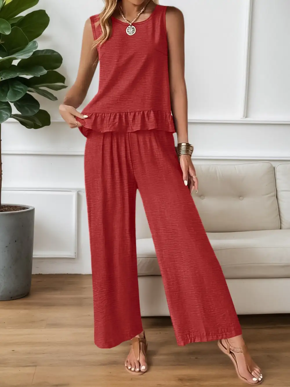 Ruffle Hem Jumpsuit