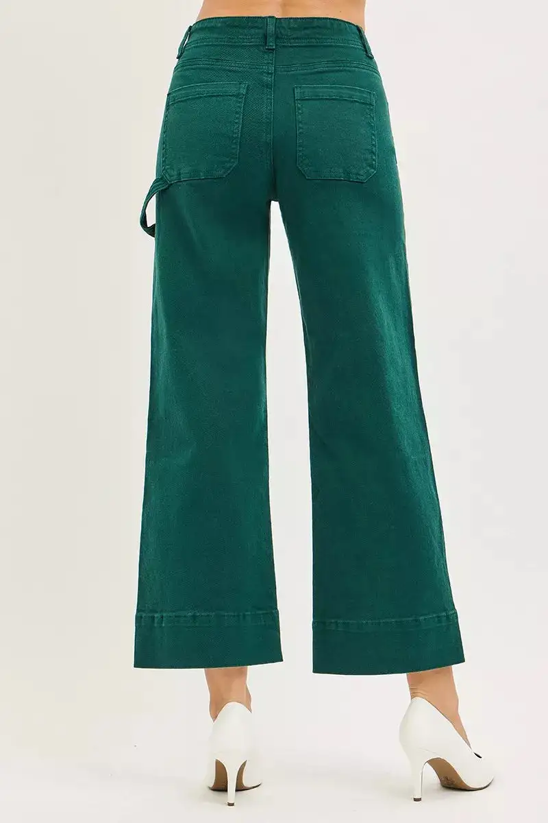 Tummy Control High Rise Crop Wide No Waist Band