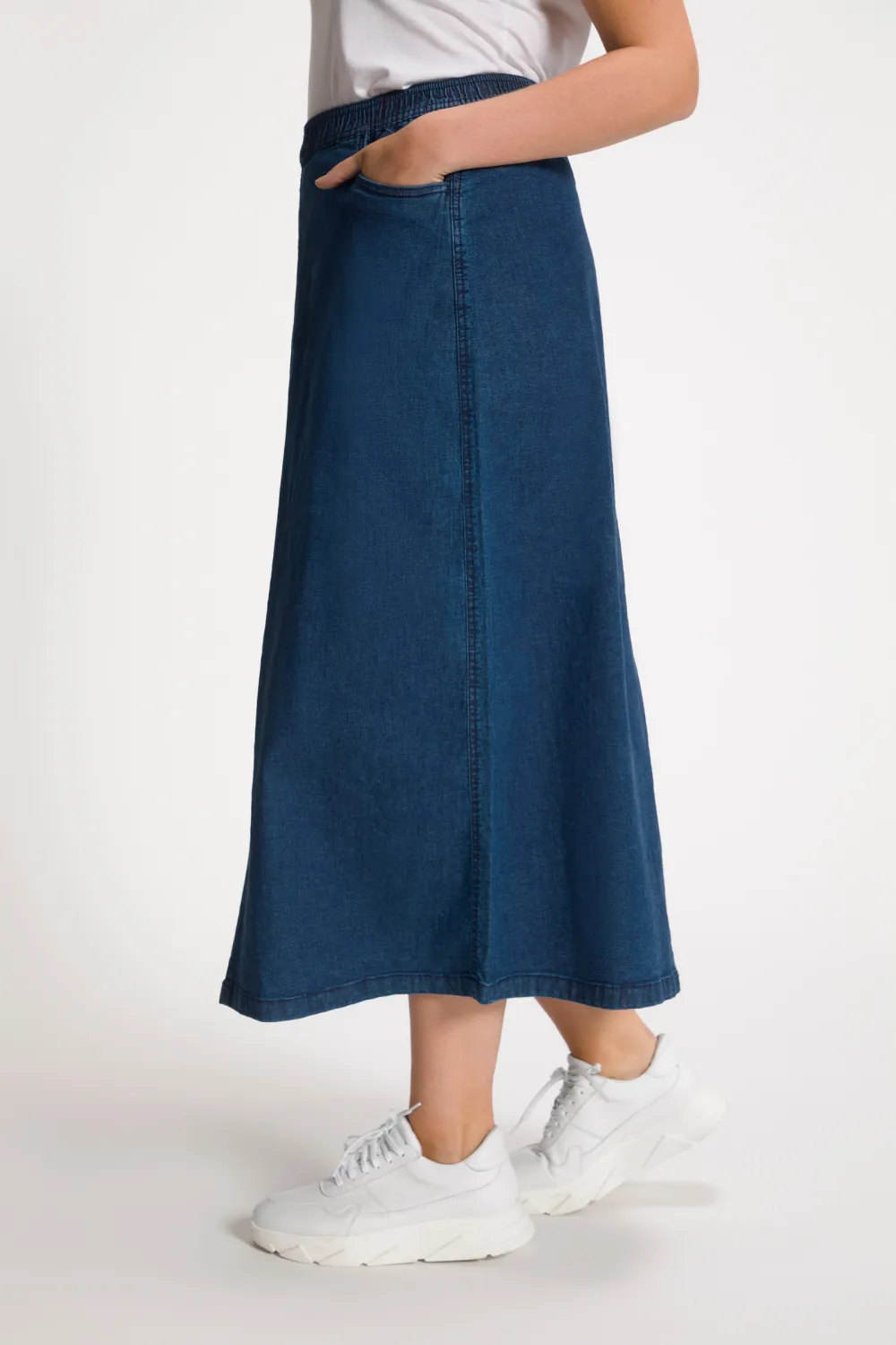 Slim Fit A-Line Denim Skirt
