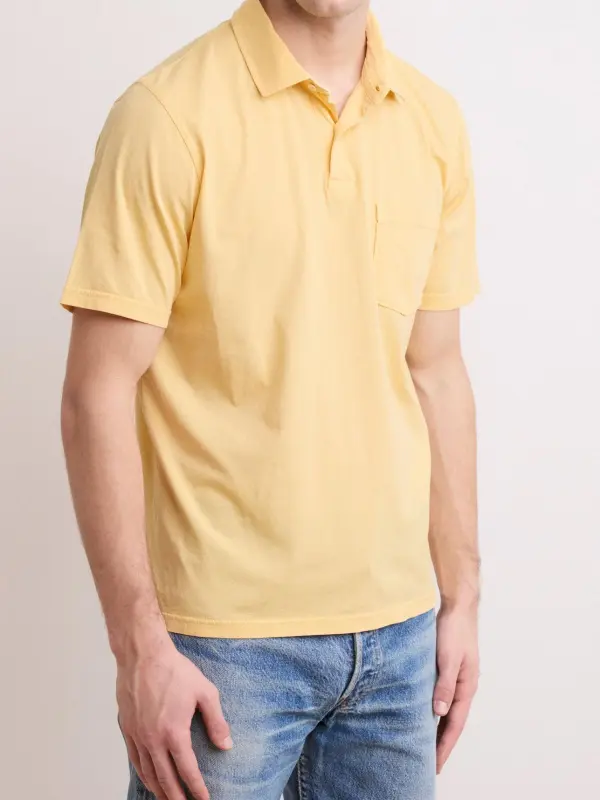 Comfortable Casual Breathable Daily  Yellow Polo Shirt
