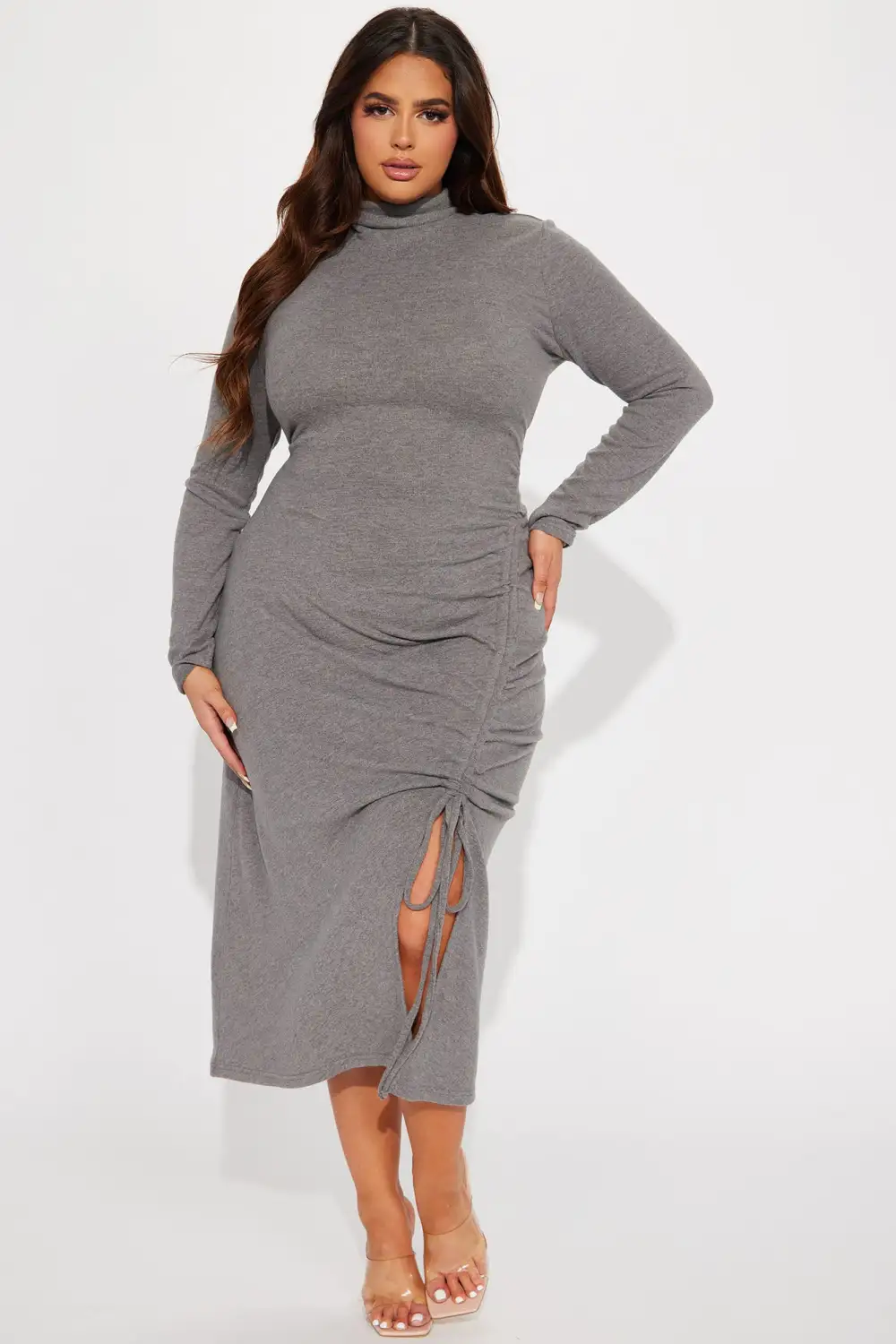 Zydney Midi Dress - Charcoal
