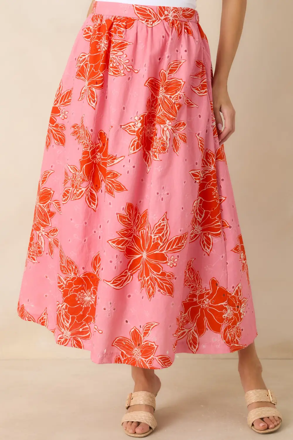 Floral One Of Those Days Floral Cotton Maxi Skirt