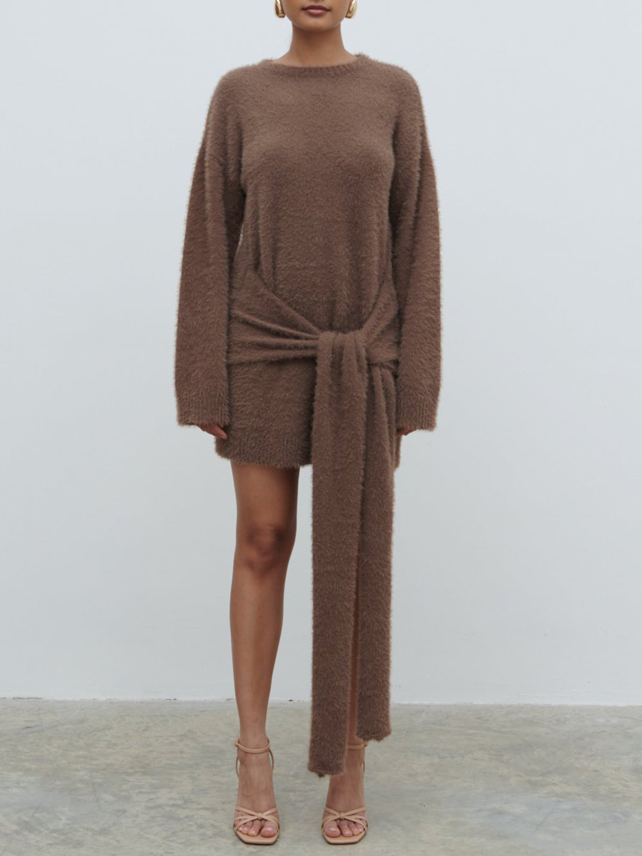Sash Knit Mini Dress