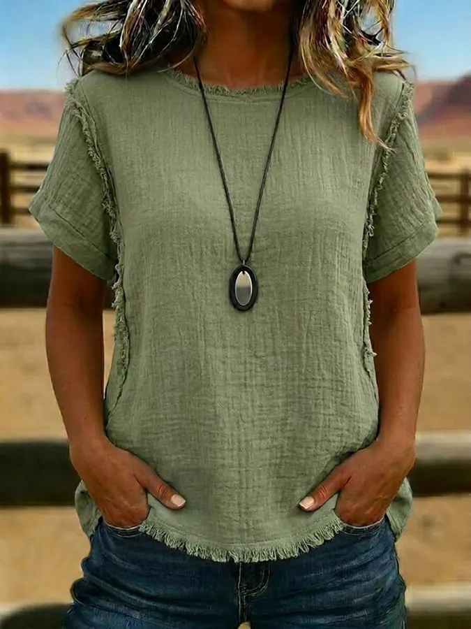 Women's Vintage Patchwork Casual Shirt