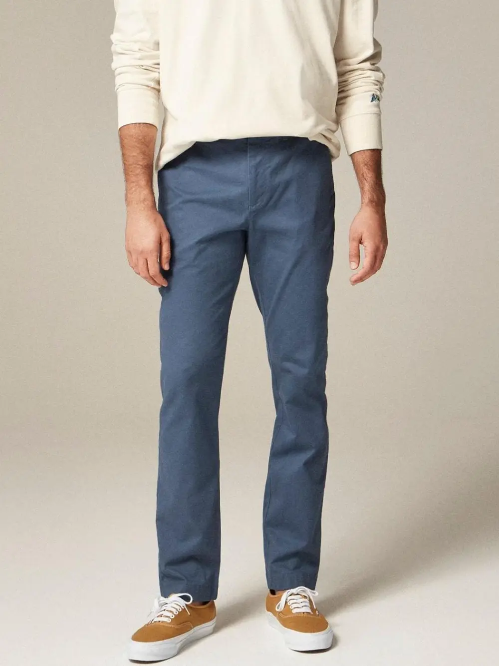Navy Blue Straight Leg Men's Chino Pants