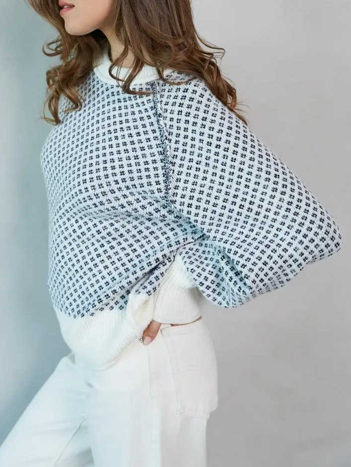 Ditsy Argyle Sweater