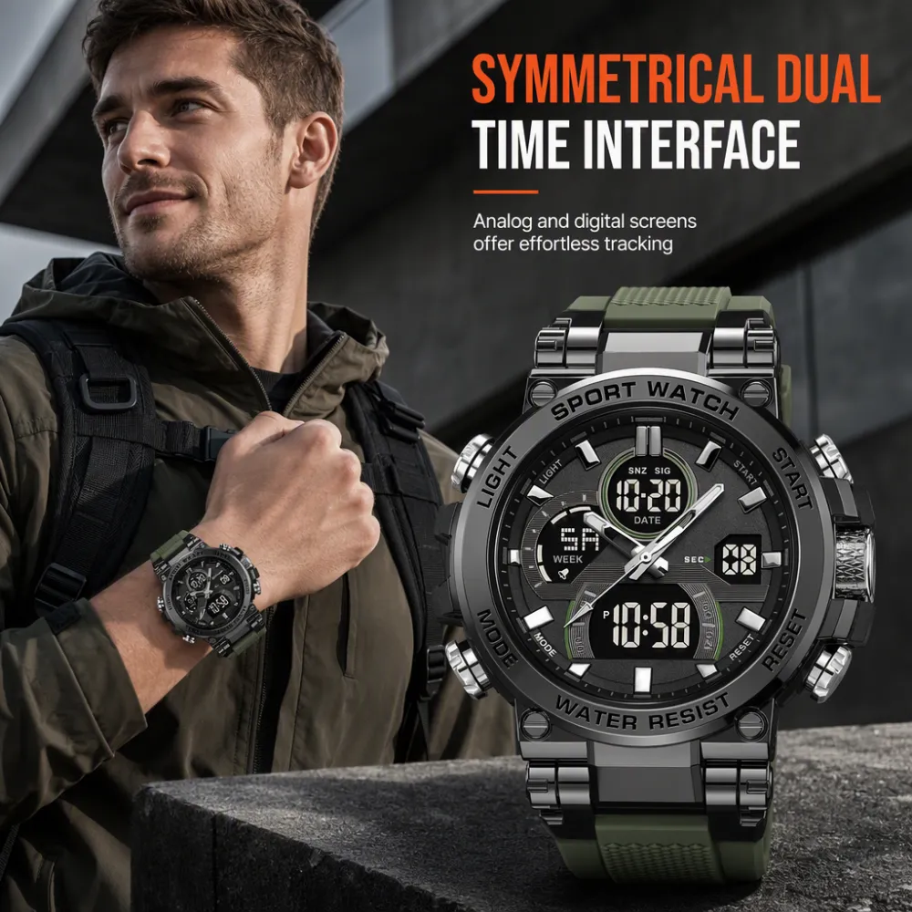 Multi-Function Dual-Movement Business Watch