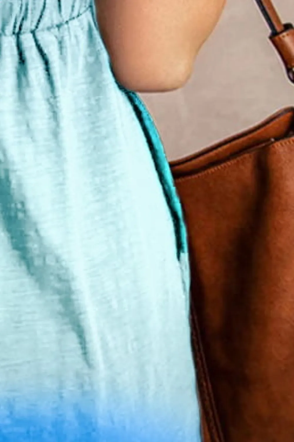 Button Front Pocket Detail Dress