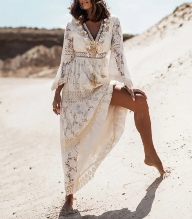 Boho Spirit White Maxi Dress