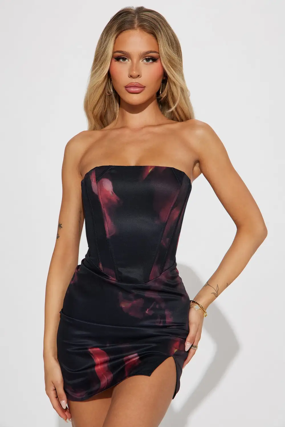 Cheyenne Corset Mini Dress - Black/combo