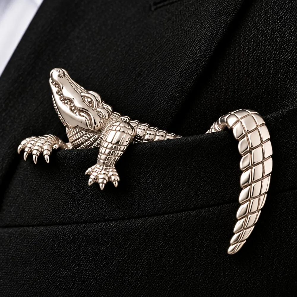 🌟 Luxury Sculpted Animal Brooch – Premium Statement Piece for Suits & Blazers