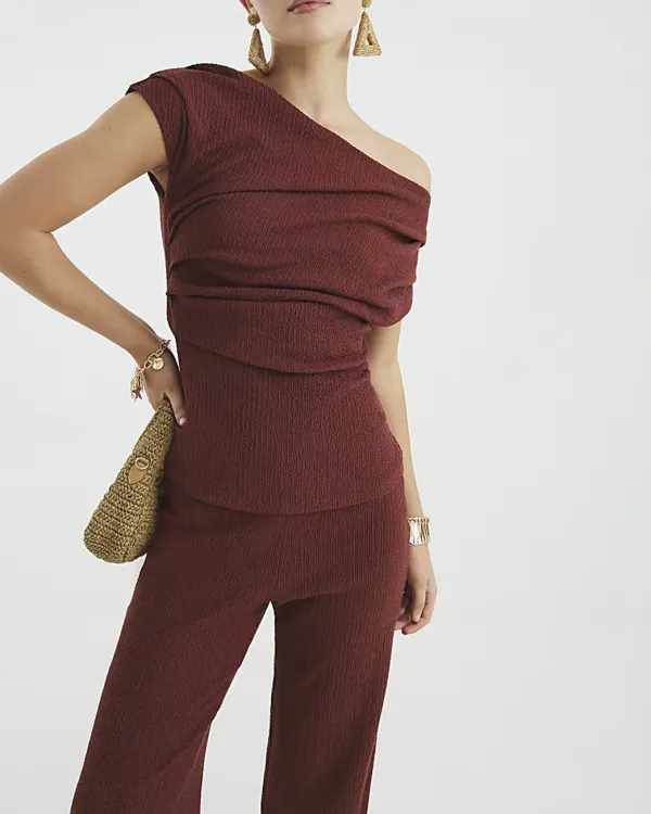 Cotton-Feel Skin-Friendly Off-Shoulder Design Women'S Short-Sleeved