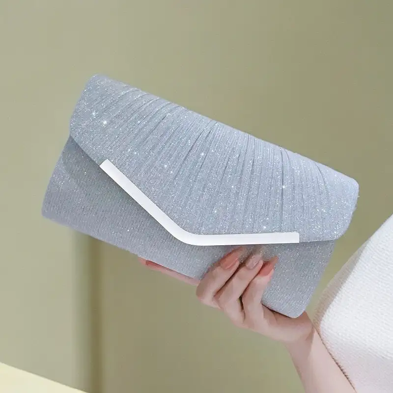 Compact Pleated Clutch Bag