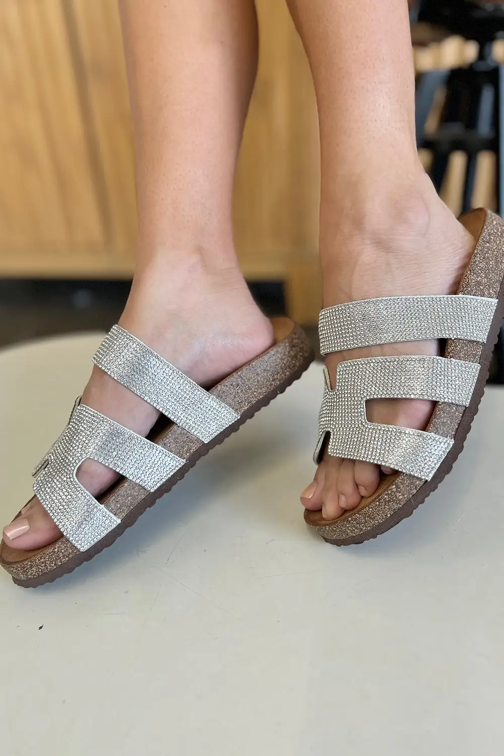 Rhinestone Link Sandals