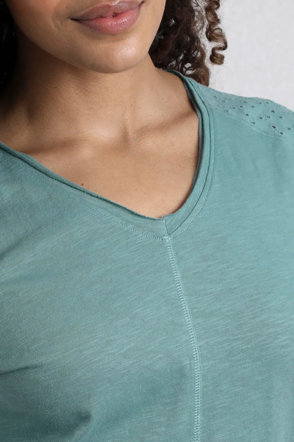 Women's Cotton Art Hollow Short Sleeves