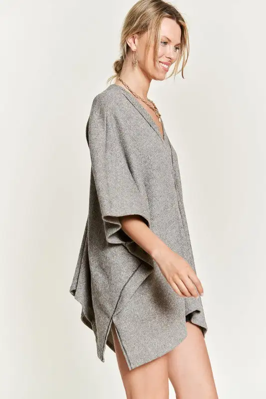 Vivienne V-Neck Poncho Top | URBAN ECHO SHOP