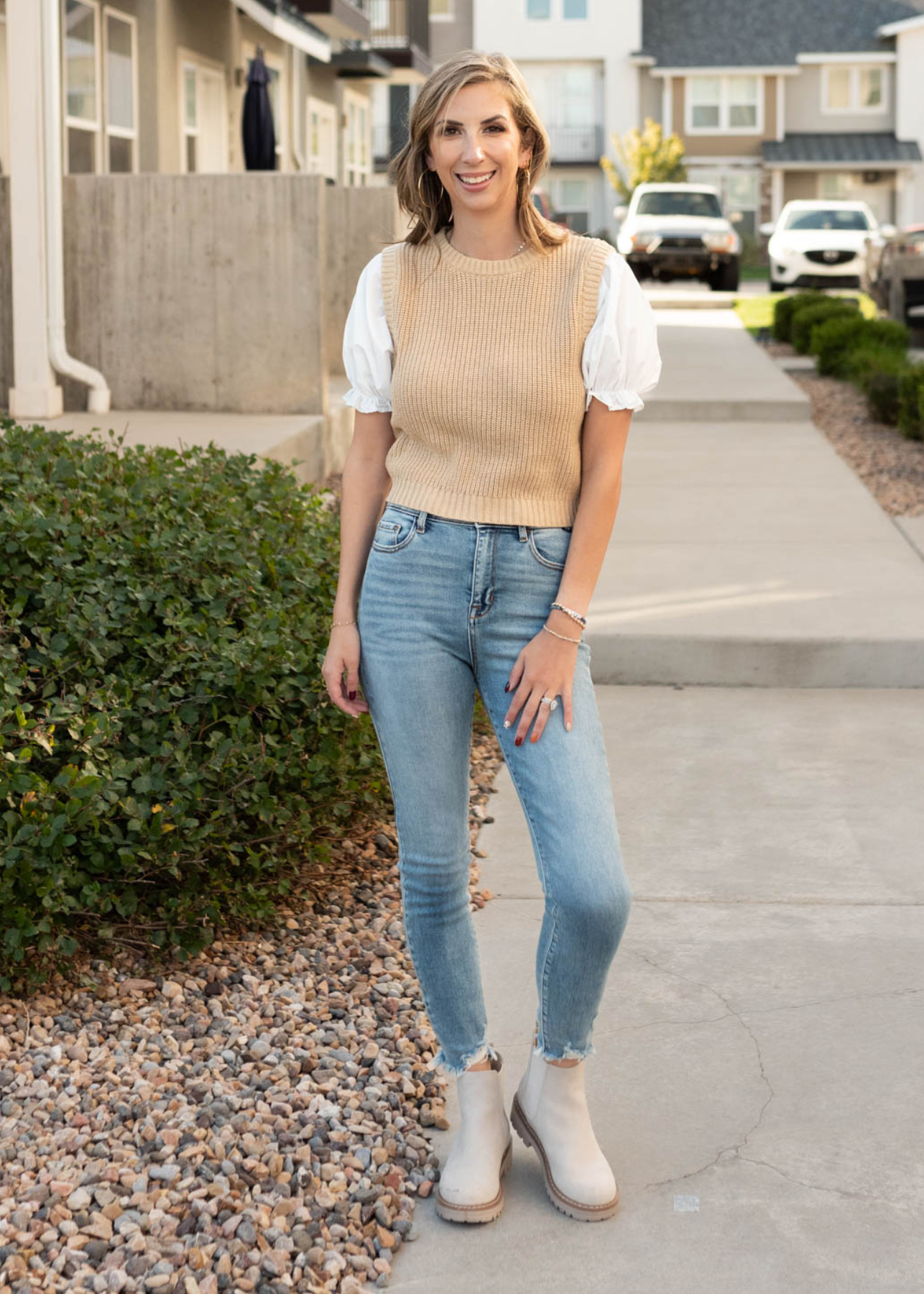 Kammy Taupe Sweater Top