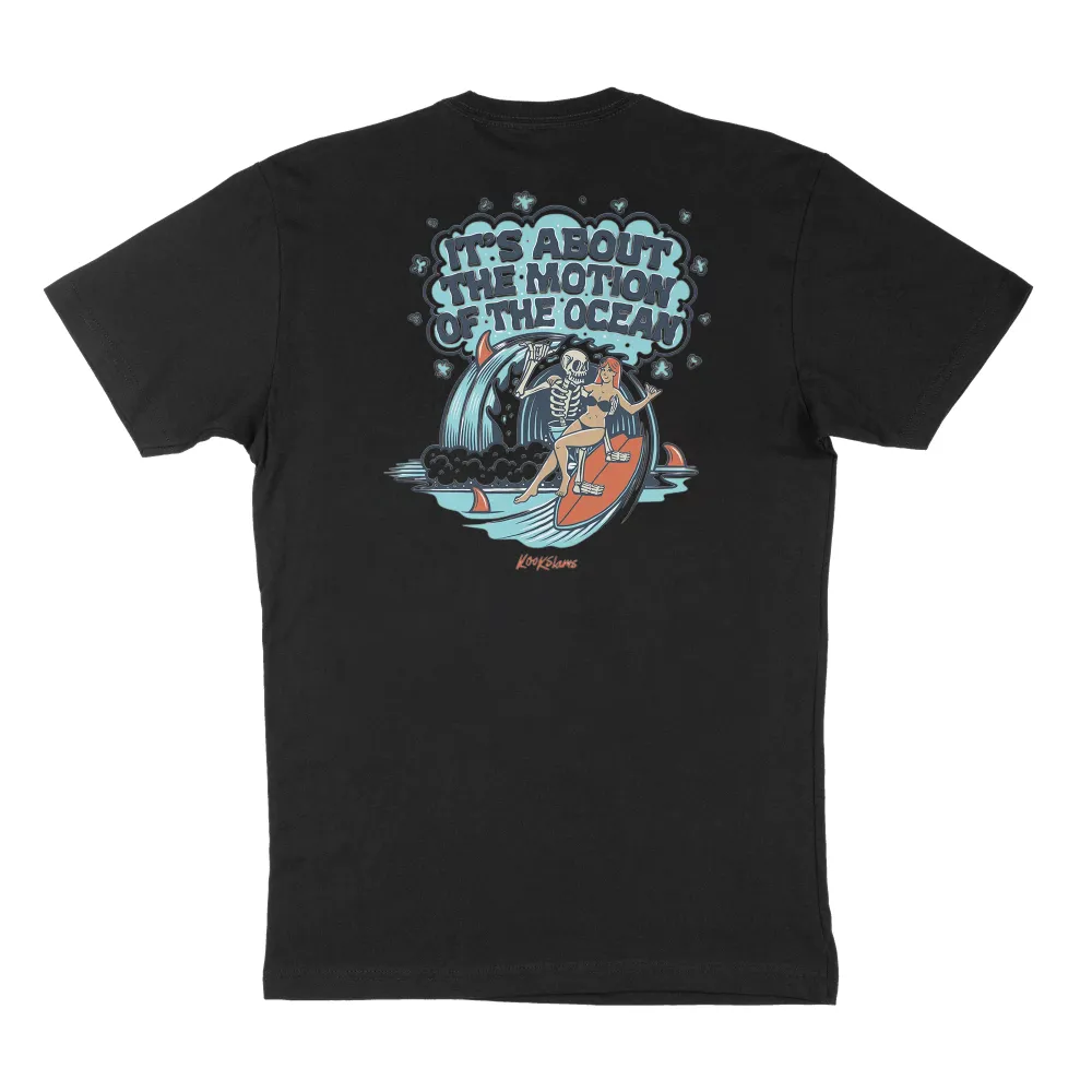 Pure Cotton Round-Neck Ocean Sports T-Shirt