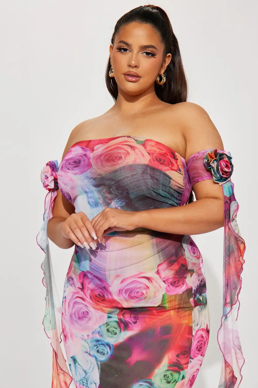 Timeless Crush Mesh Midi Dress - Pink