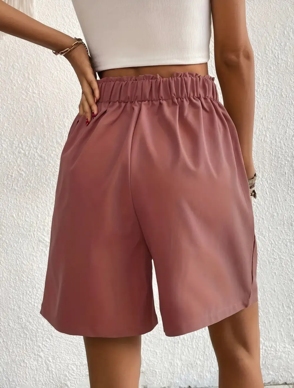 High Waisted Cargo Shorts