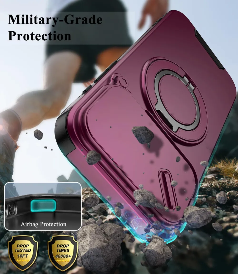 For iPhone 18 Pro Max LINK Phone Case Apple 15 Pro Sliding Window Stand Shockproof Protective Cover