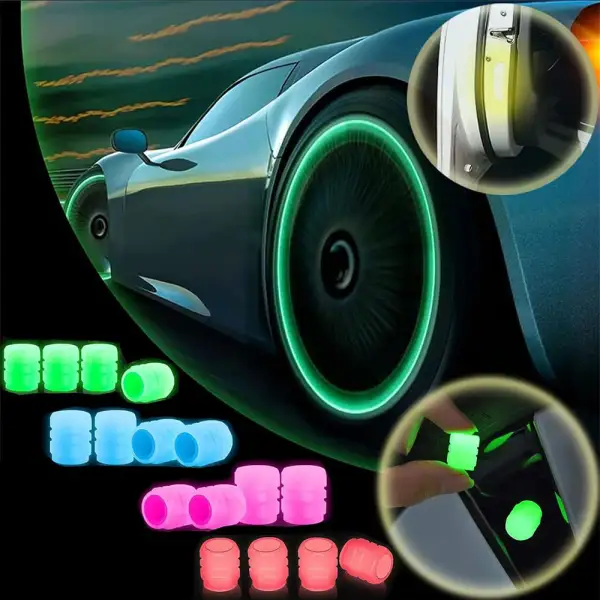 Glow-in-the-Dark Valve Stem Caps