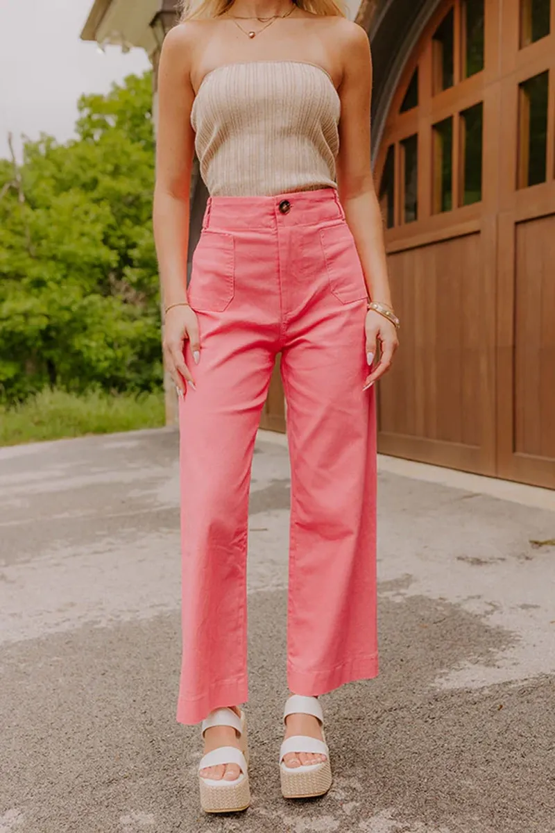 Distressed Breathable Skin-Friendly Women's Straight Pants