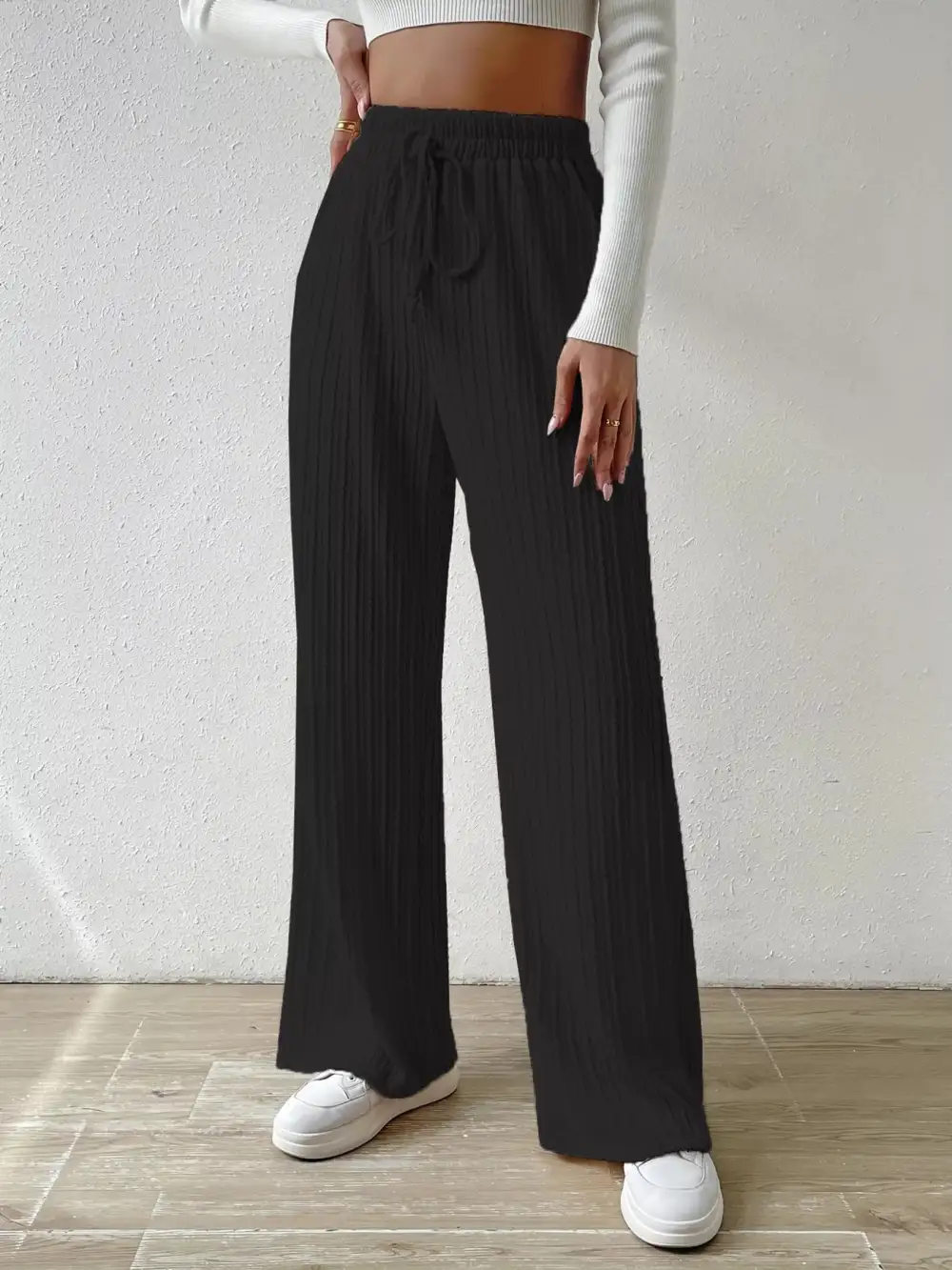 Weekend Drawstring Wide Leg Pants