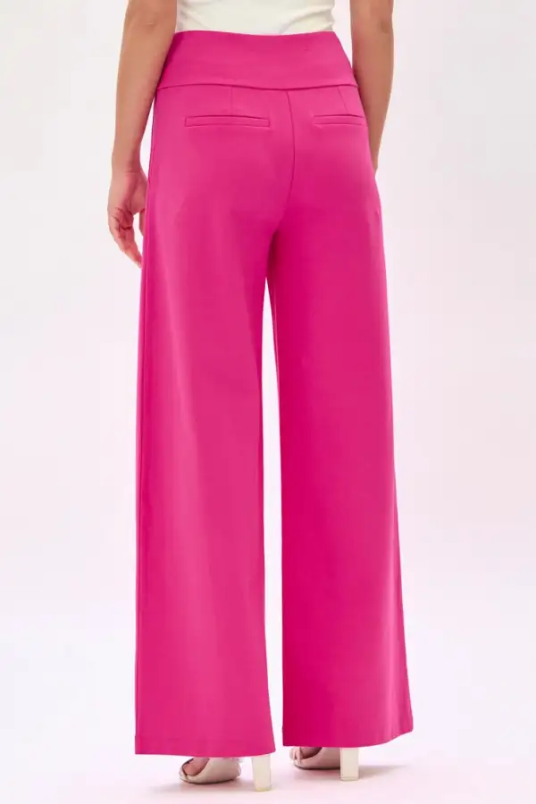 Nylon Roomy Wide Leg Casual Pants