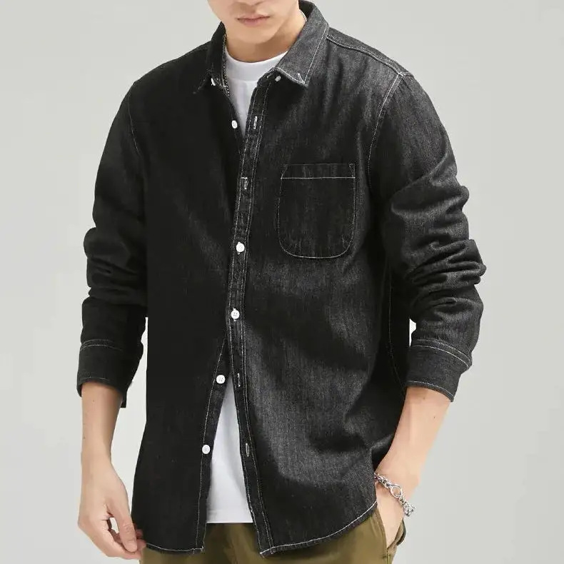 Washed Denim Western Shirt
