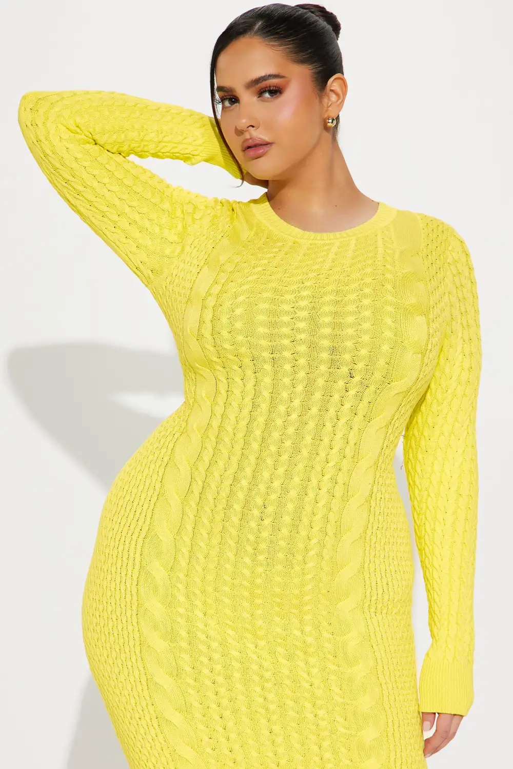 Natalia Sweater Maxi Dress - Yellow