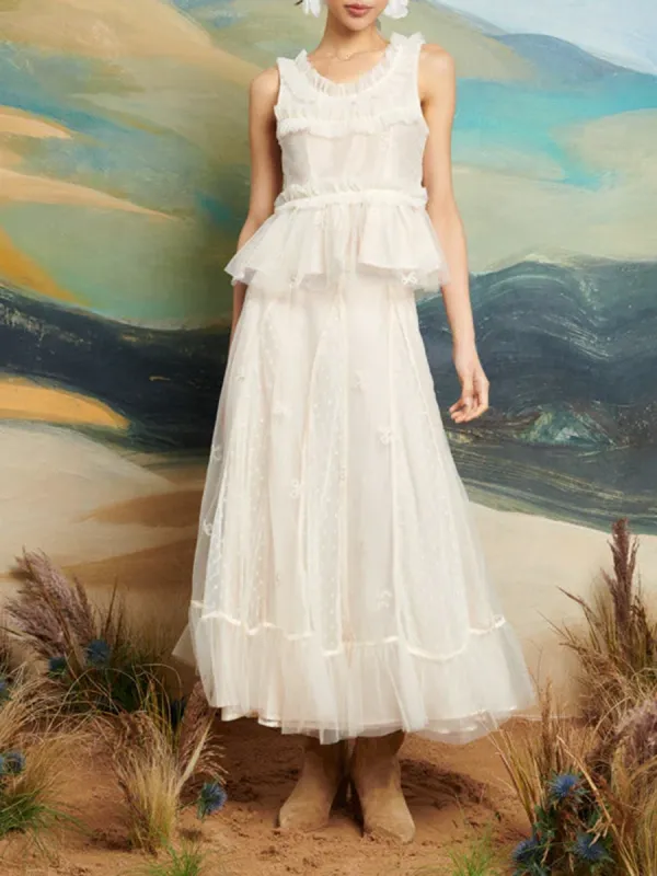 Tulle Ruffle Top