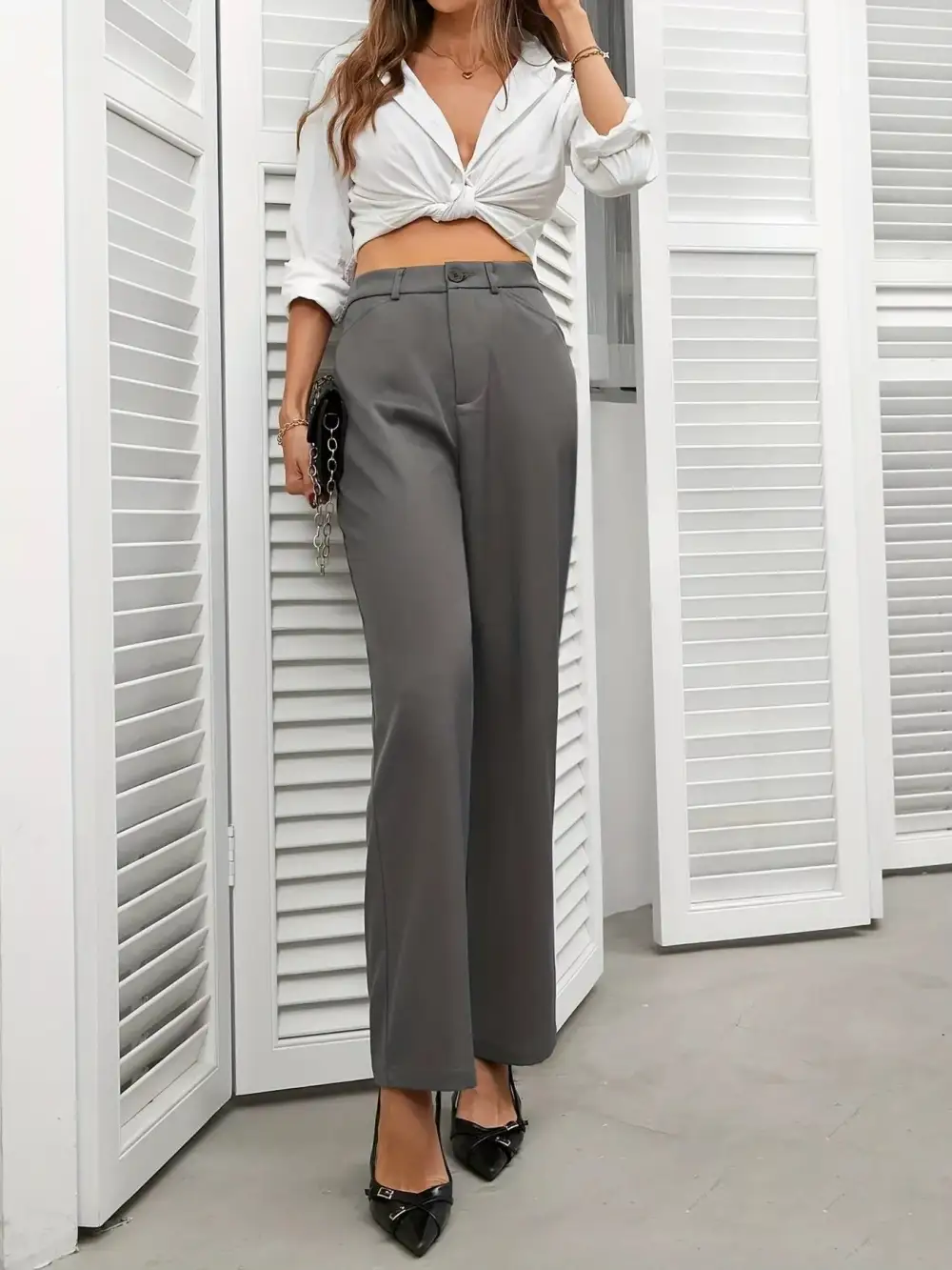 Easygoing High Waist Wide Leg Pants