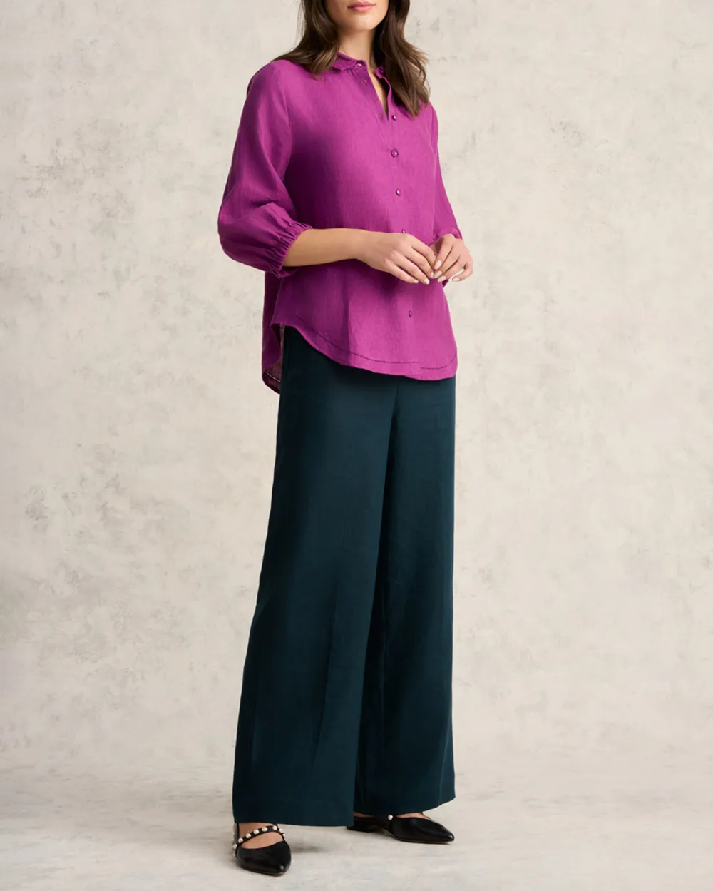 3/4 Sleeve Linen Shirt