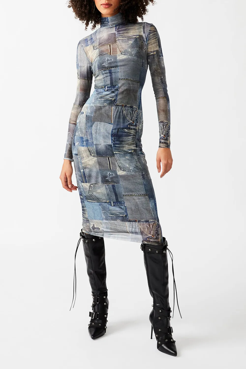 Subtle Dress Denim Multi