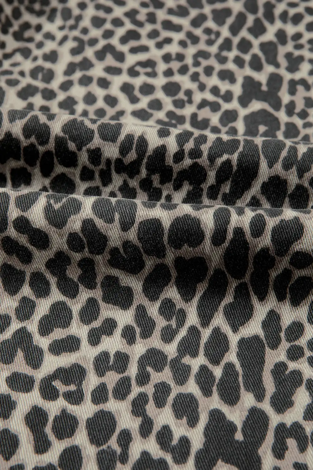 Leopard Print Wide Leg High Waist Jeans
