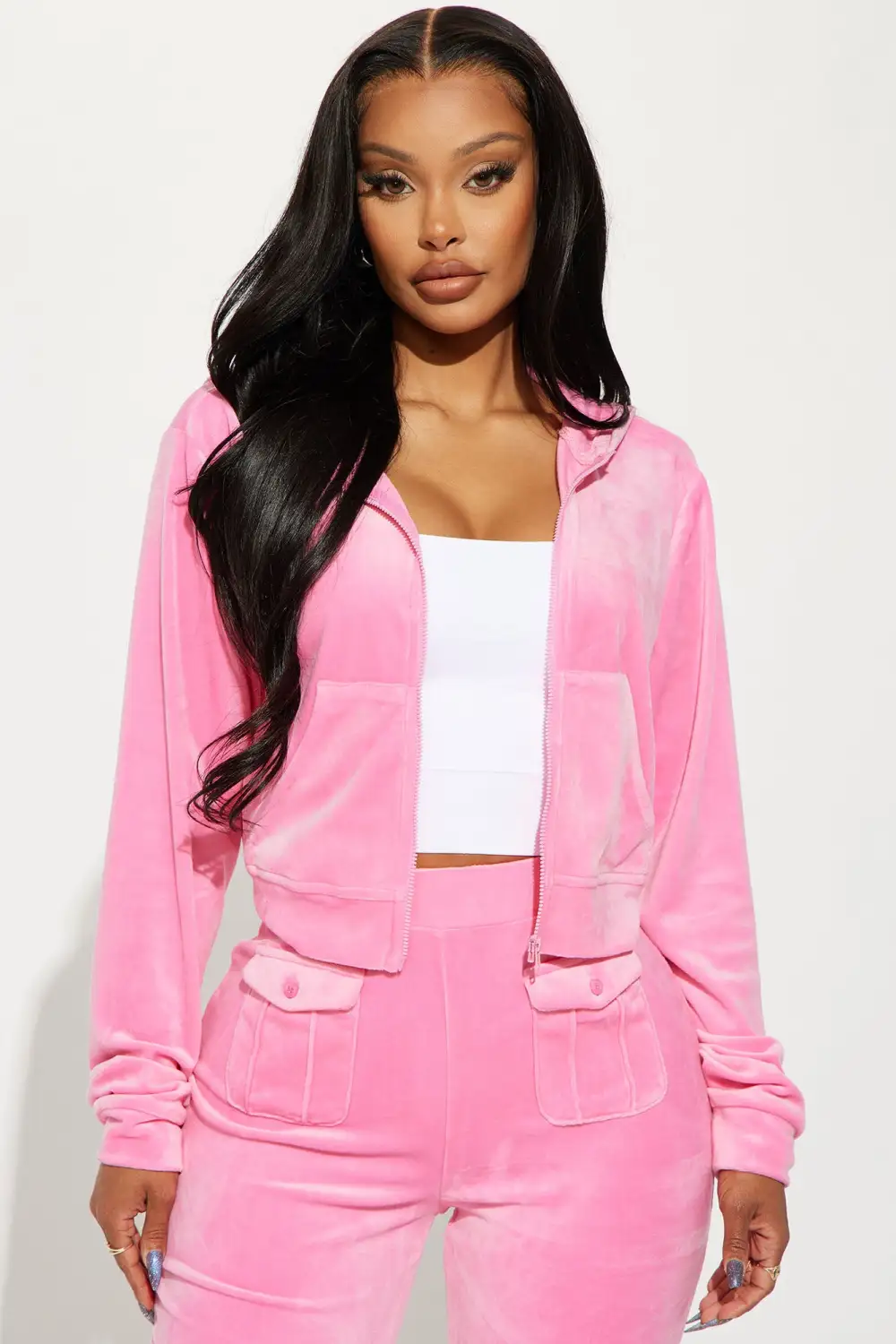 My Favorite Velour Pant Set - Pink