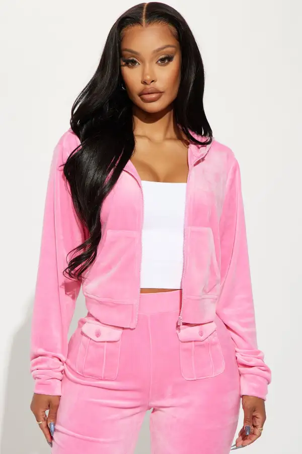 My Favorite Velour Pant Set - Pink