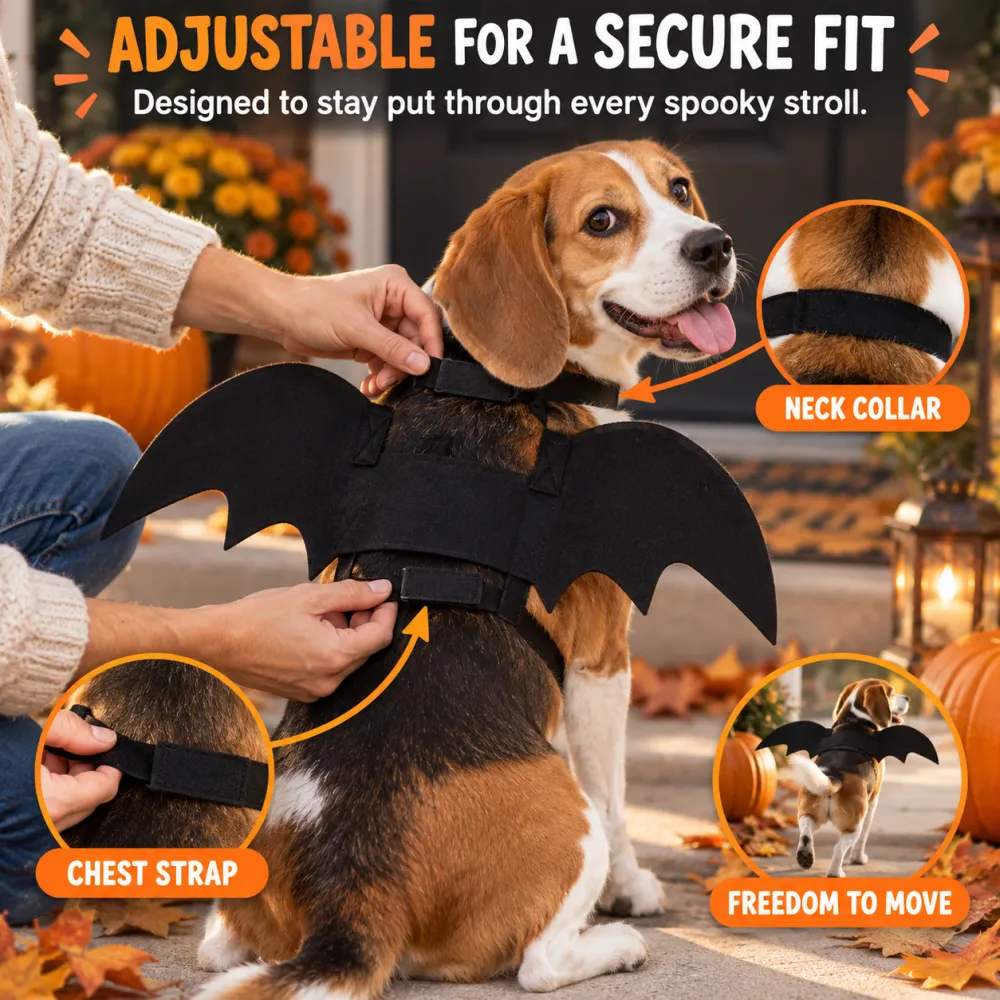 Bat Wing Cat Costume, Indoor & Outdoor Party Pet Outfit, Halloween or Valentine's Day Dress-Up for Cats & Kittens #GLOBAL Recommended