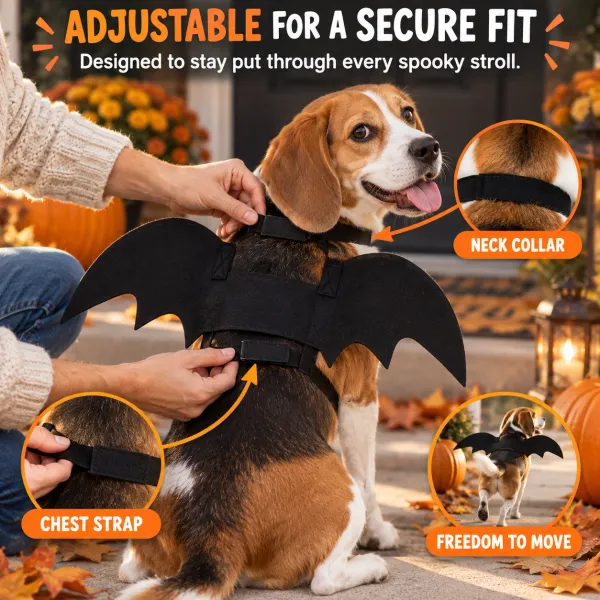 Bat Wing Cat Costume, Indoor & Outdoor Party Pet Outfit, Halloween or Valentine's Day Dress-Up for Cats & Kittens #GLOBAL Recommended