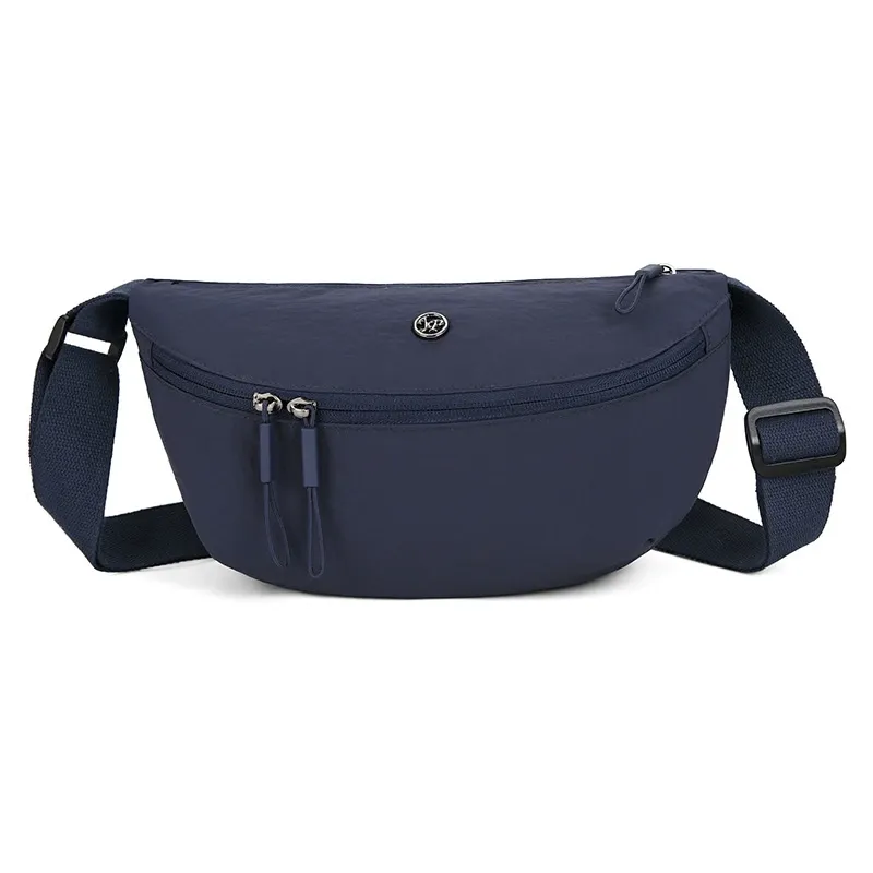 Minimalist half moon shaped crossbody bag